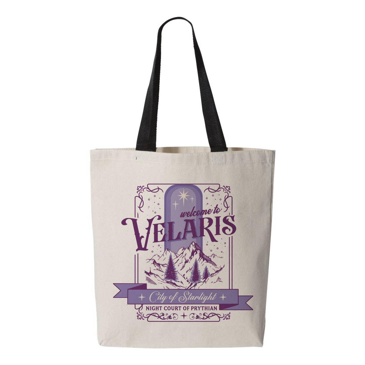 Tote bag Velaris, the city of starlight. Créatrice : Lucky Luna Apparel
