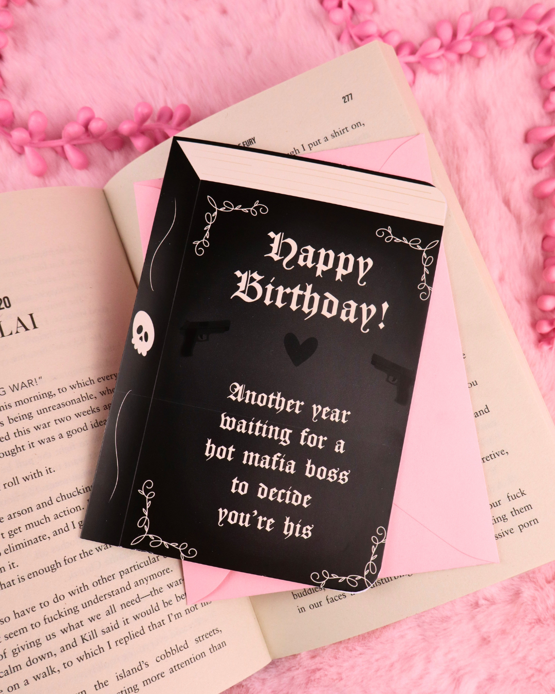 Carte d'anniversaire littéraire : Dark Romance mafia