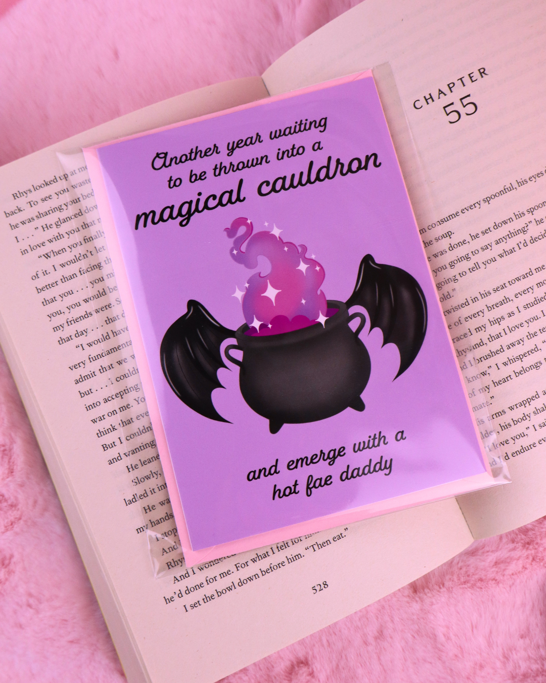 Carte d'anniversaire inspiration ACOTAR : Le chaudron