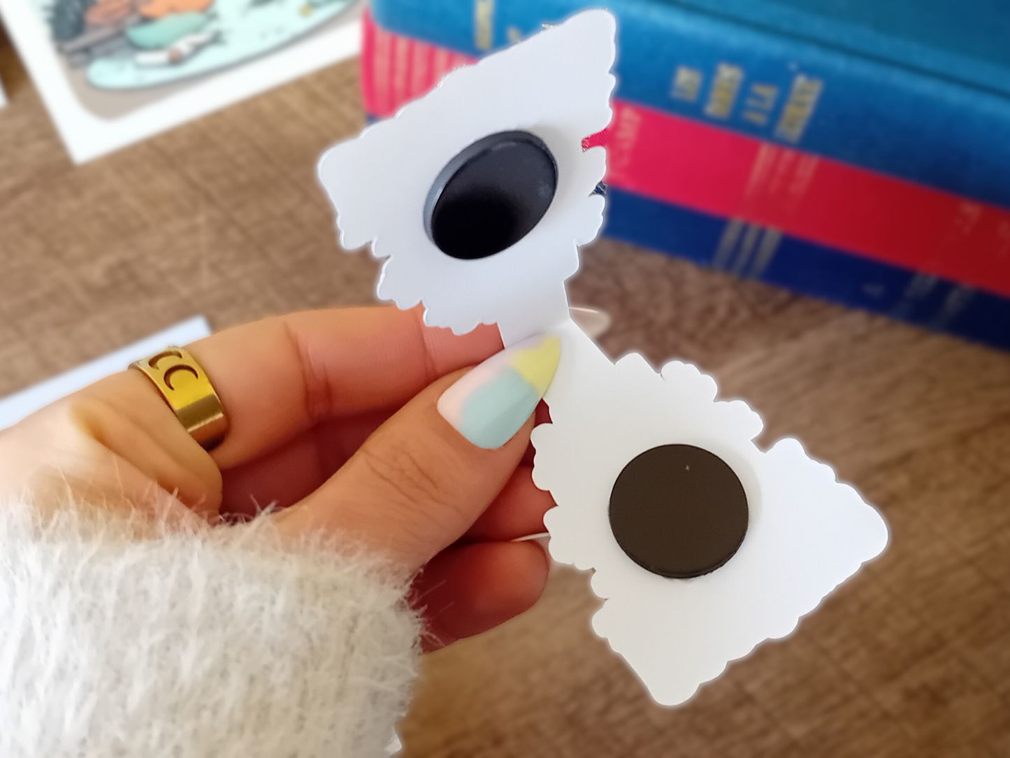 Marque-Page Magnétique - Anti Social Book Club. Créatrice « La baleine qui embosse »