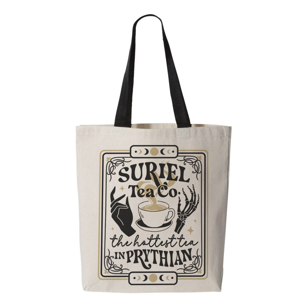 Tote bag « Suriel Tea Co ». Créatrice : Lucky Luna Apparel