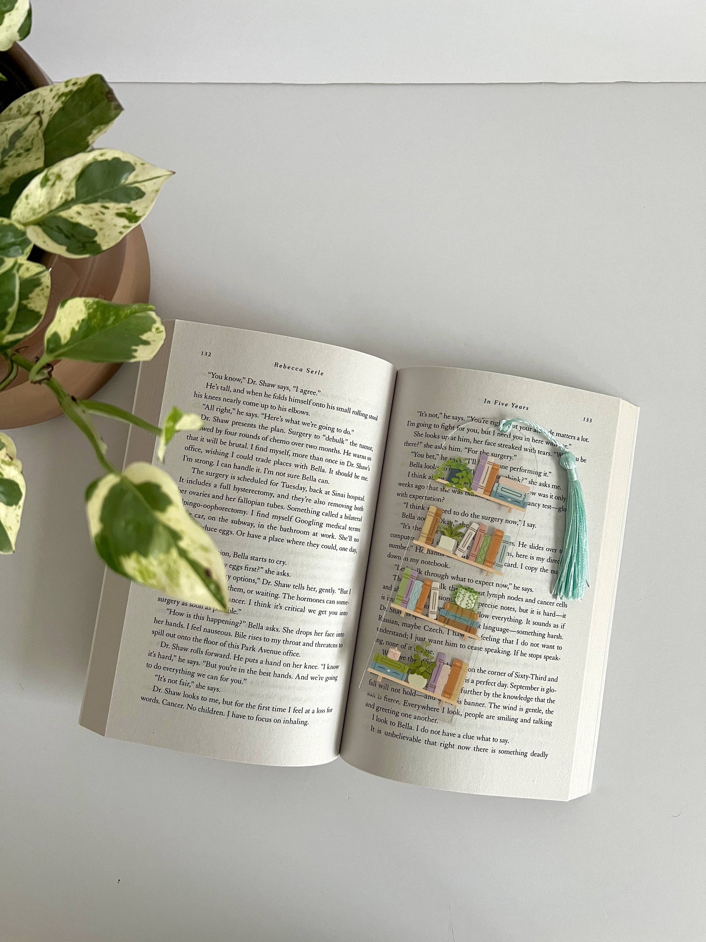 Marque-page en acrylique « bibliothèque »