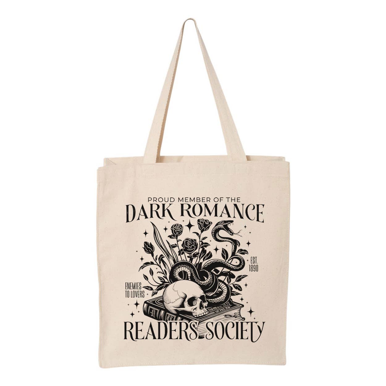 Tote bag « dark romance readers society ». Créatrice : Lucky Luna Apparel