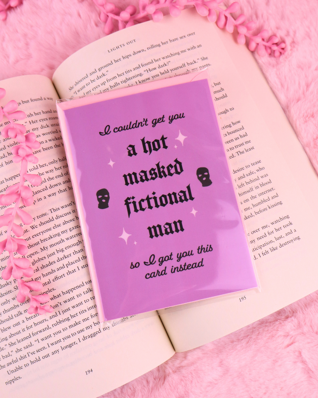 Carte livresque Dark Romance « Homme masqué »