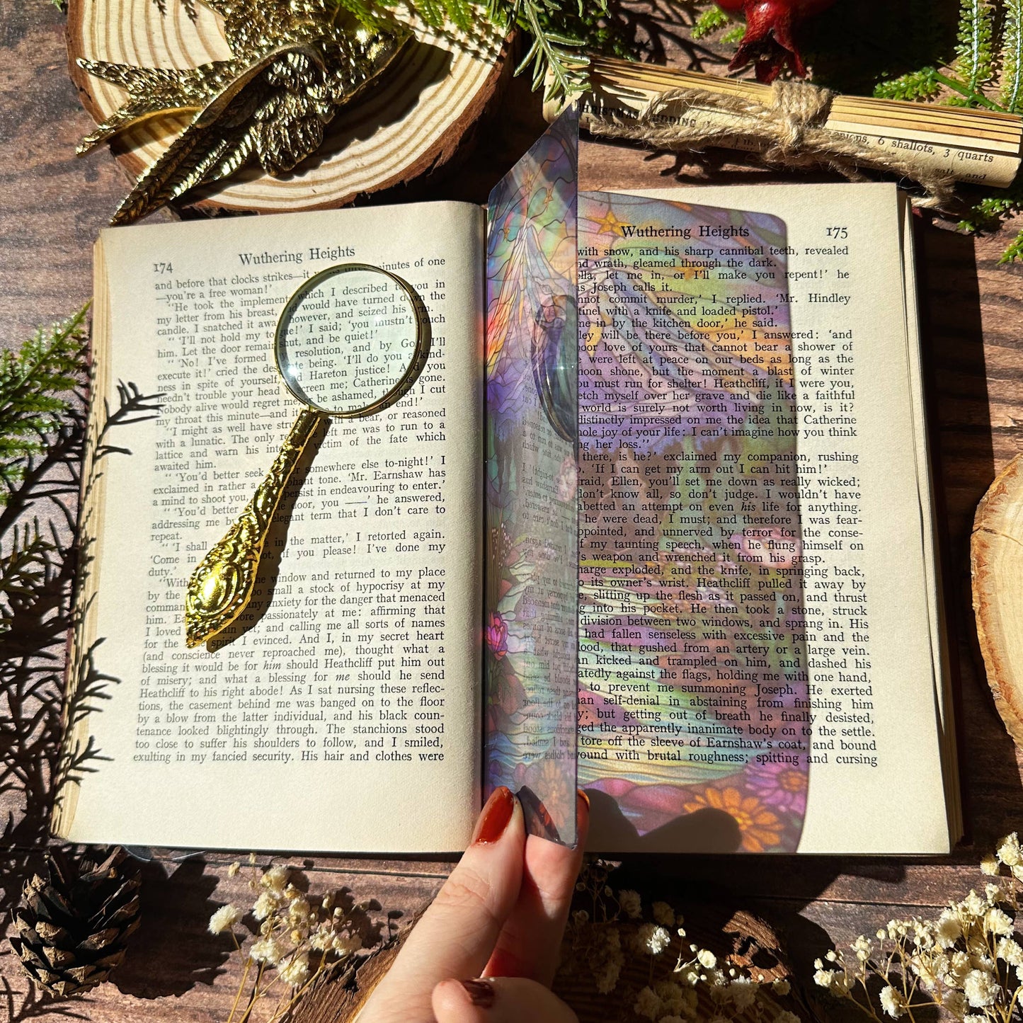 Marque-pages en vitrail Velaris (ACOTAR)