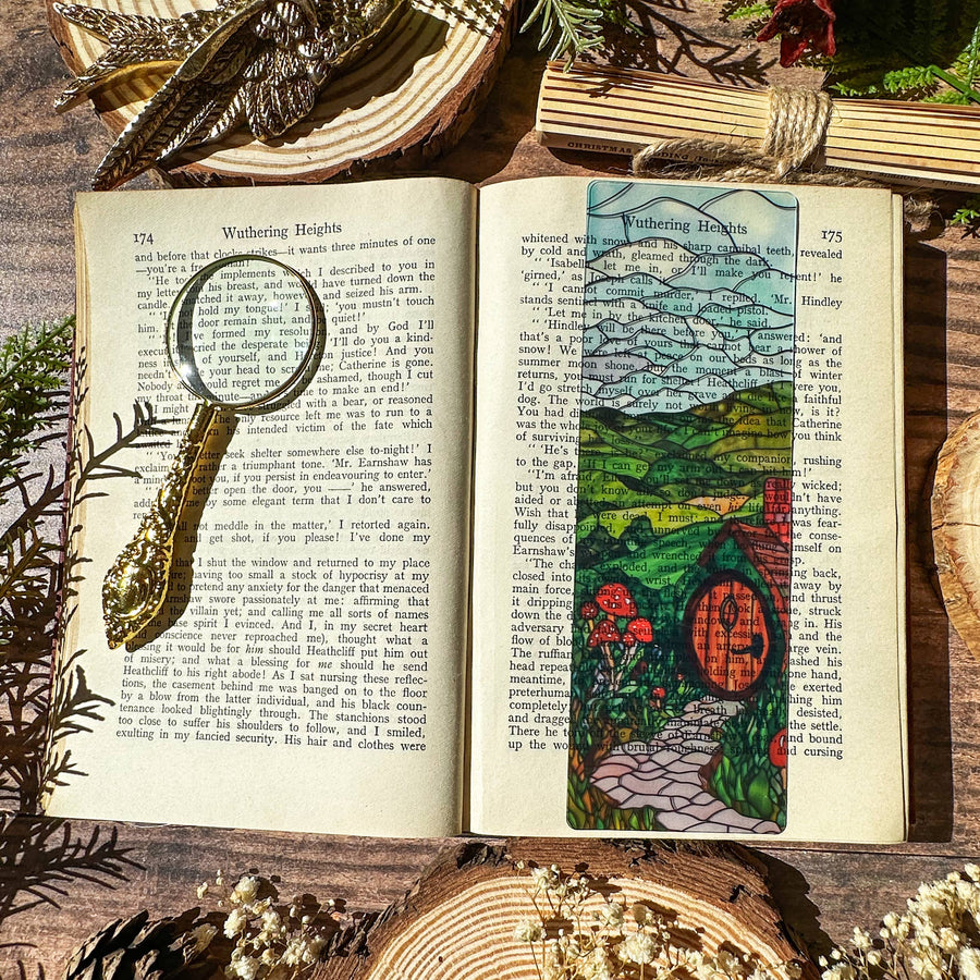 Marque-pages en vitrail de champignons de la Comté