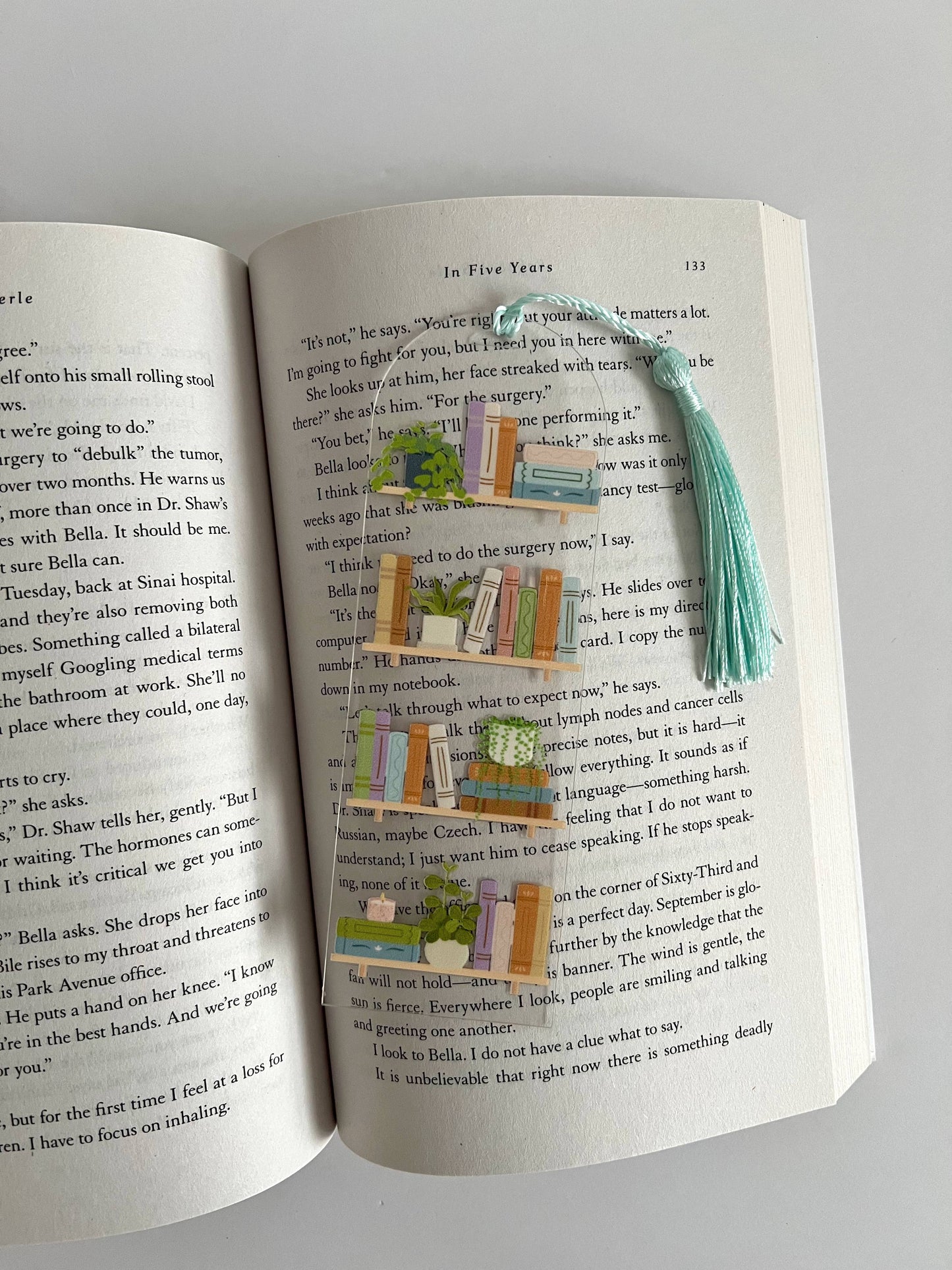 Marque-page en acrylique « bibliothèque »