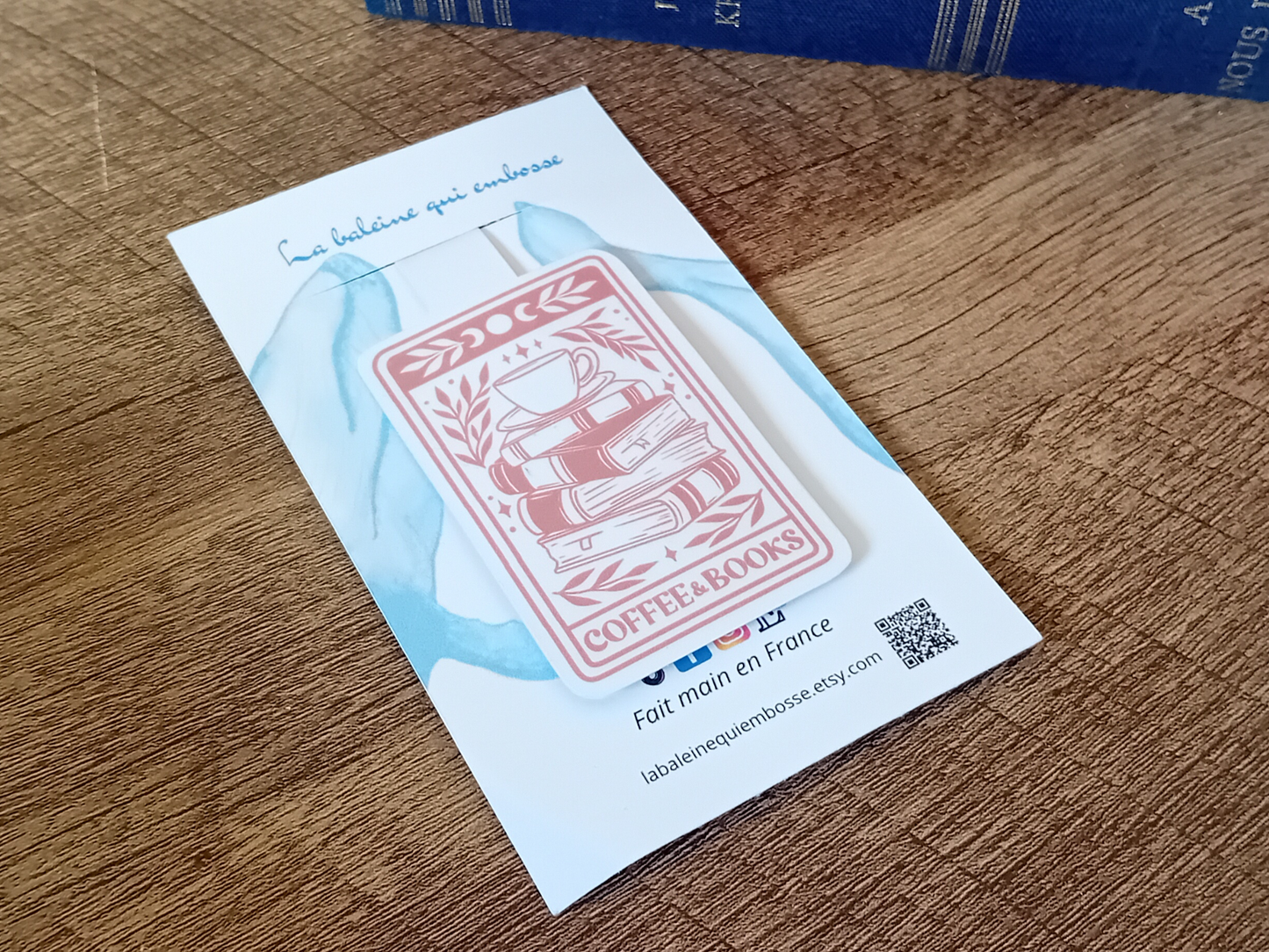 Marque-Page Magnétique - Anti Social Book Club. Créatrice « La baleine qui embosse »