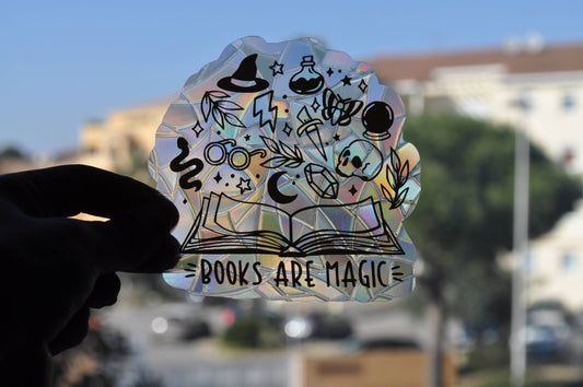 Sun catcher stickers inspiration magie et Harry Potter : Noir. Créatrice « La baleine qui embosse »