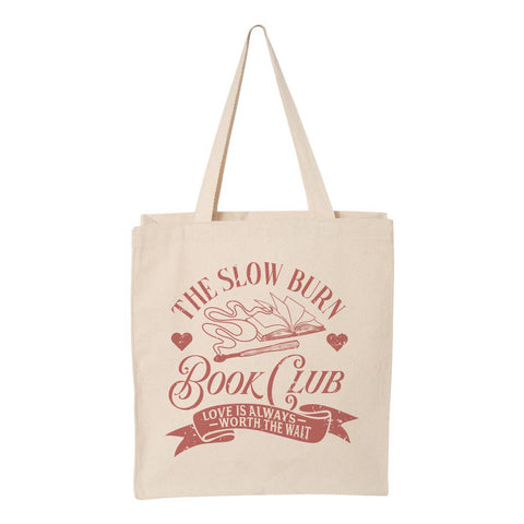 Tote bag « The Slow Burn book club ». Créatrice : Lucky Luna Apparel