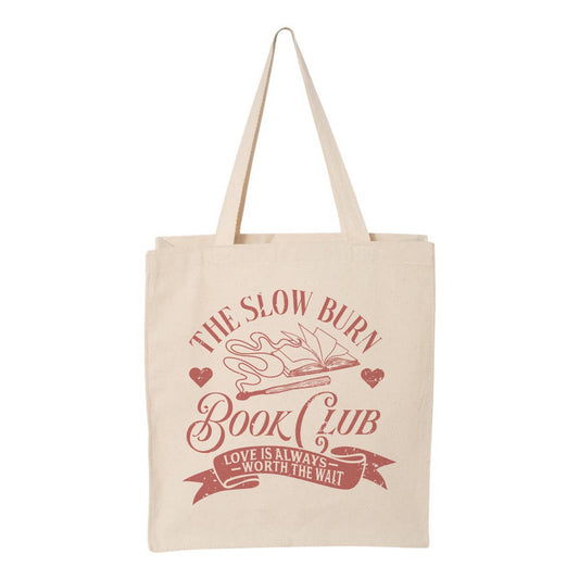 Tote bag « The Slow Burn book club ». Créatrice : Lucky Luna Apparel