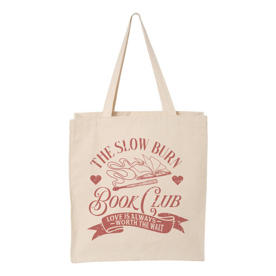 Tote bag « The Slow Burn book club ». Créatrice : Lucky Luna Apparel