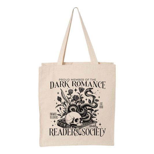 Tote bag « dark romance readers society ». Créatrice : Lucky Luna Apparel