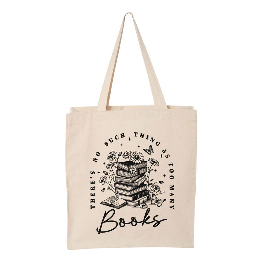 Tote bag « Never Too Many Book ». Créatrice : Lucky Luna Apparel